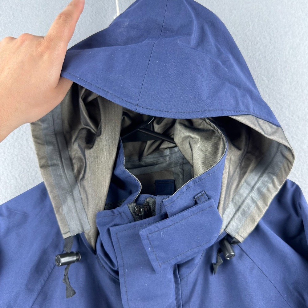USN Goretex Fowl Weather II Parka Mens Large Blue Waterproof Shell Military USA - Picture 7 of 16